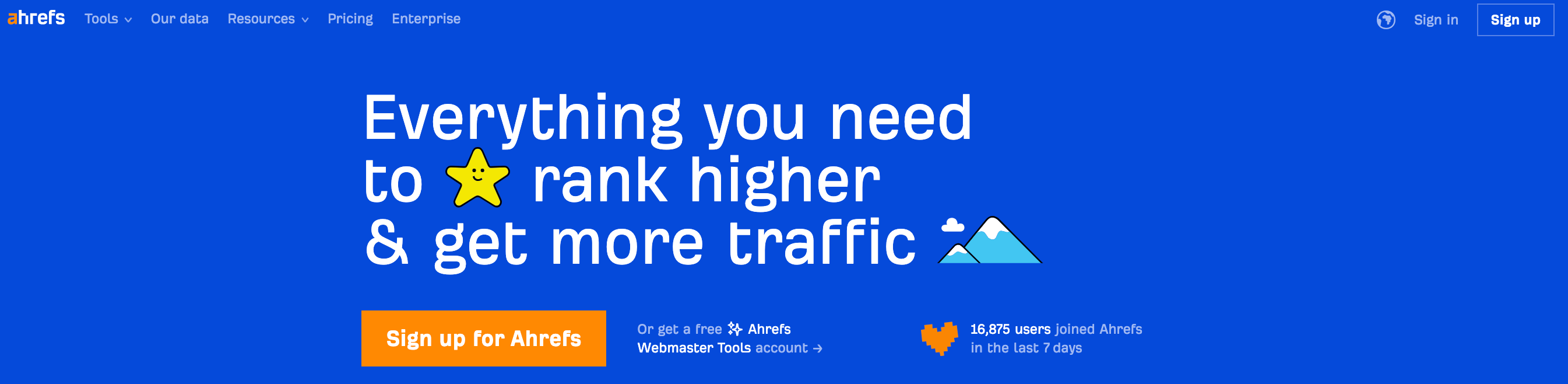 Ahrefs Homepage