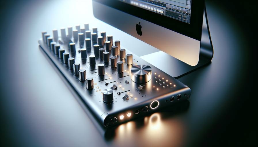 Mac computer and audio interface to record audio or recording vocals