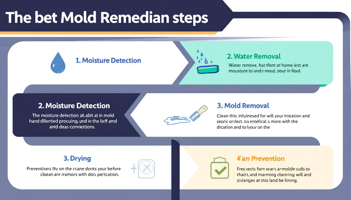 Addressing moisture problems to prevent mold growth.