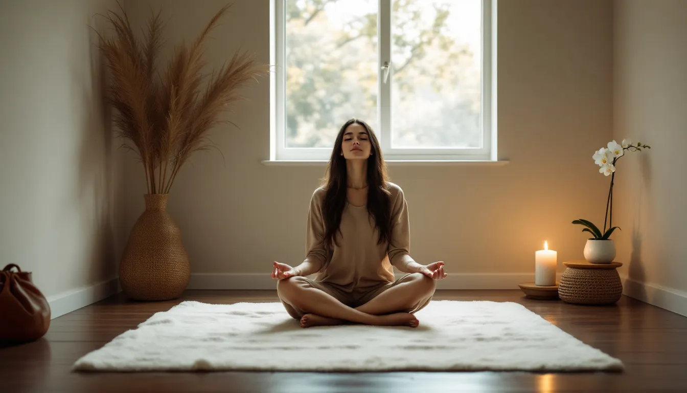Vorbereitung auf eine erste Online Kundalini Yoga Stunde.