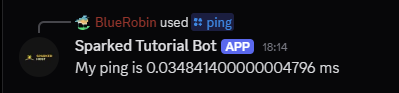 The bot's response