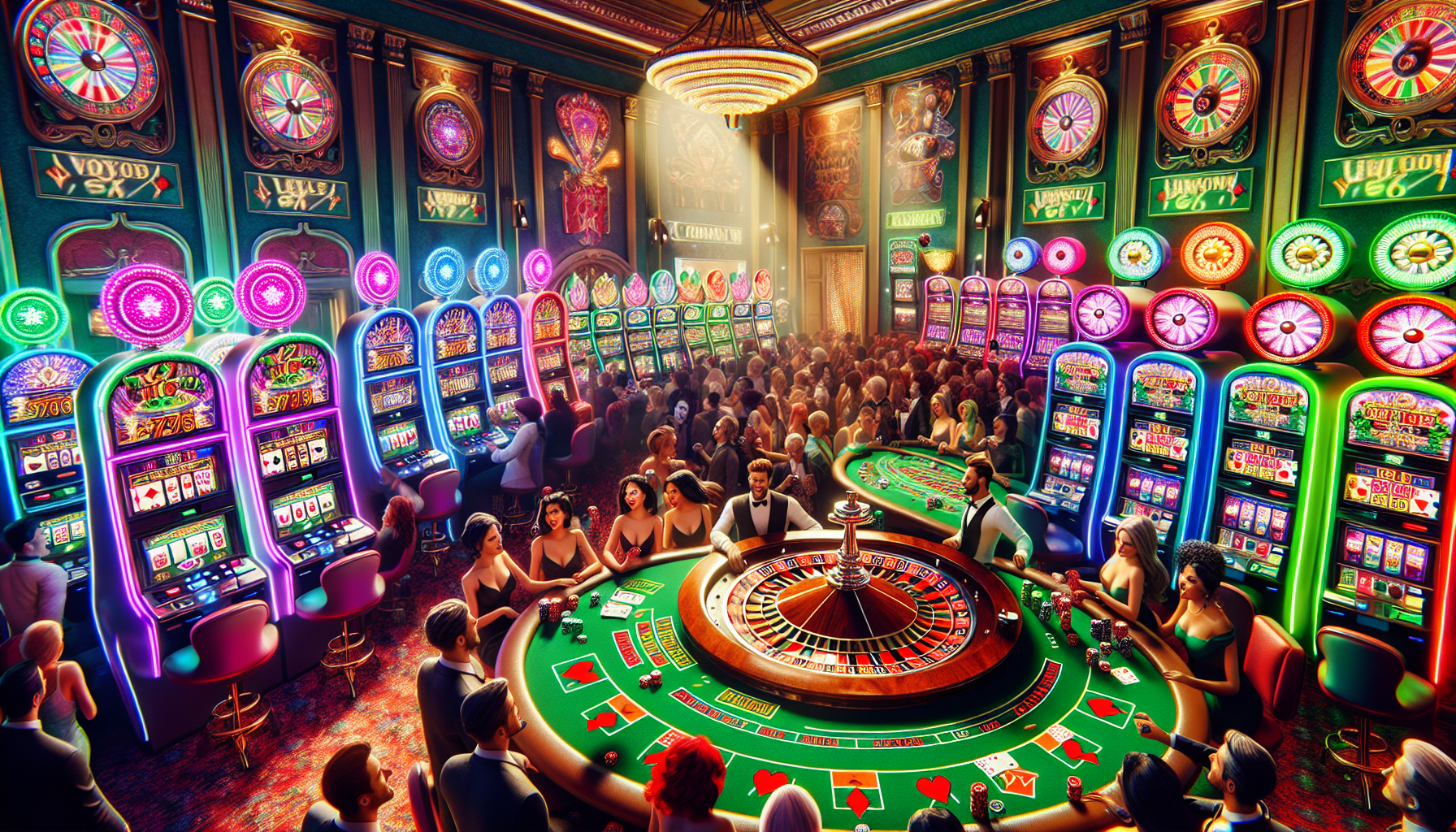 Popular Casino Game Types including online slots and blackjack games
