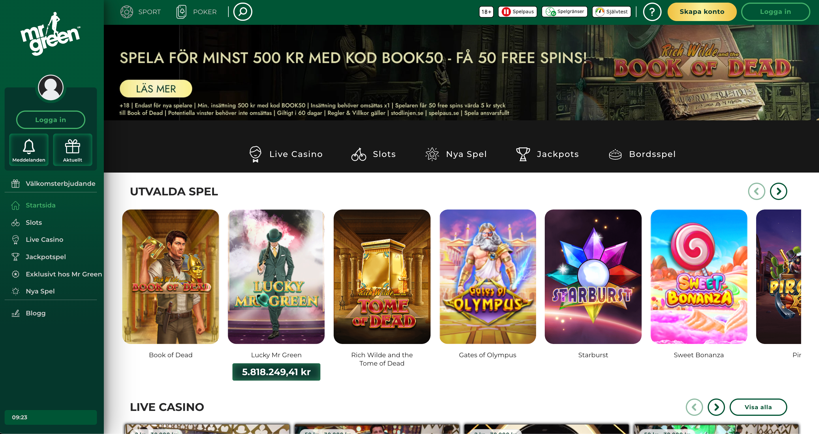mr green online casino