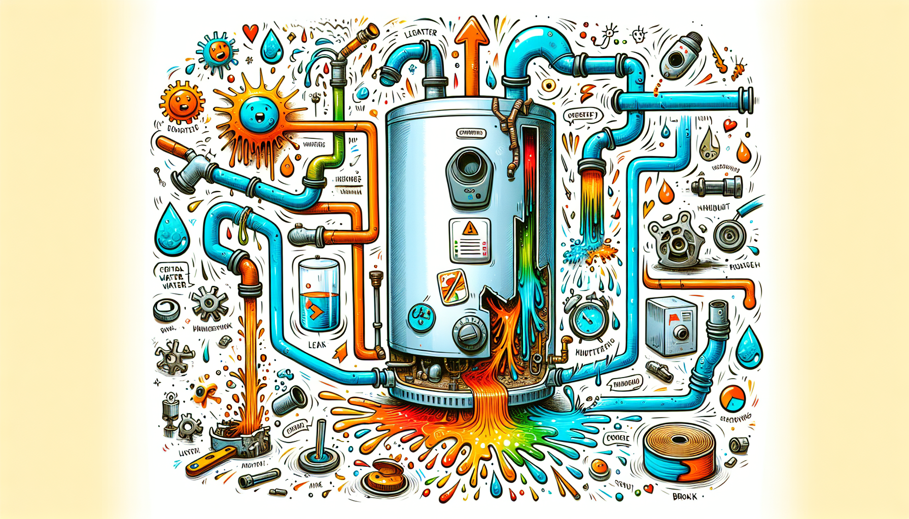 An illustration highlighting common problems with second hand hot water systems.