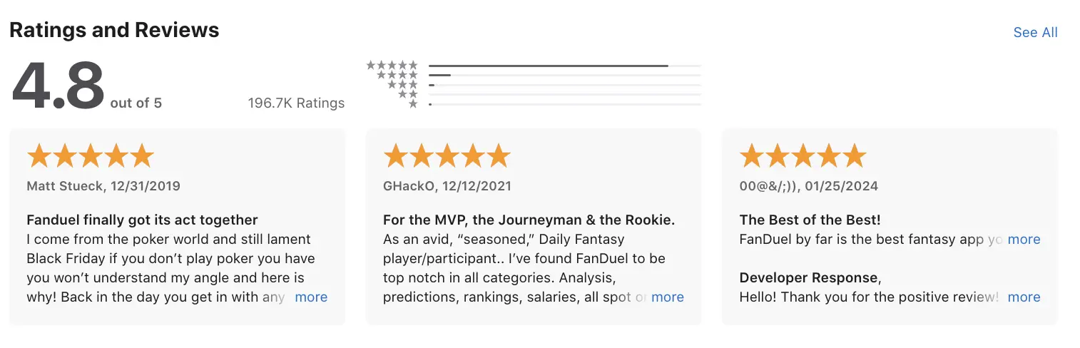 FanDuel Picks App Store Reviews screenshot