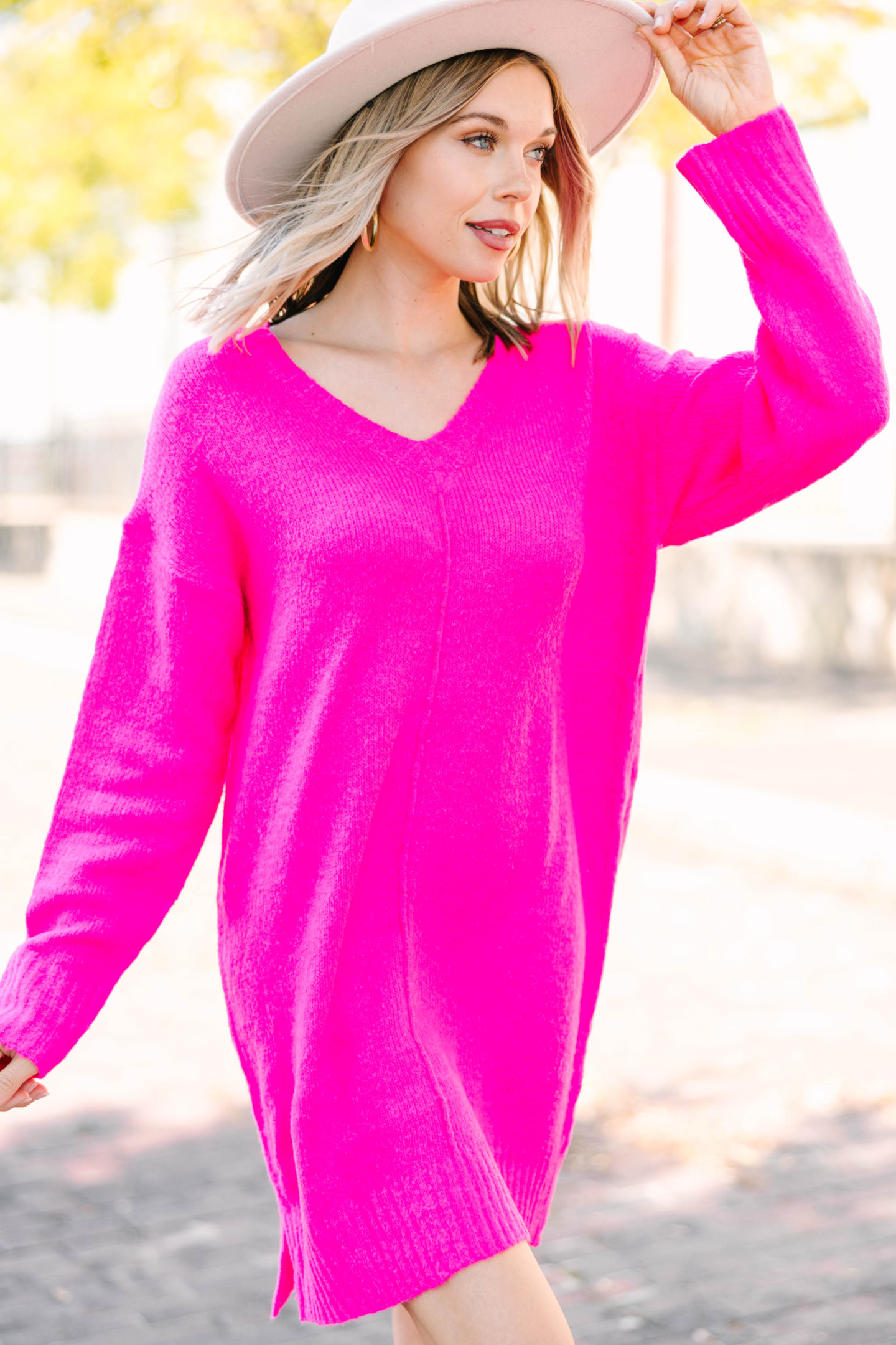 https://shopthemint.com/products/ready-for-the-day-hot-pink-sweater-dress?variant=39707171684410