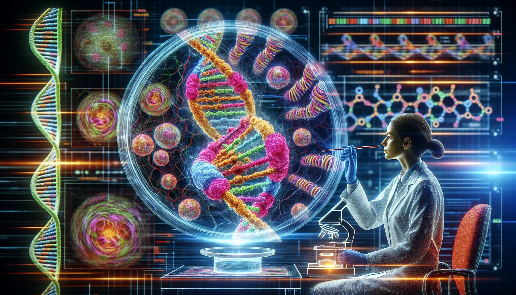 Illustration of genetic testing process