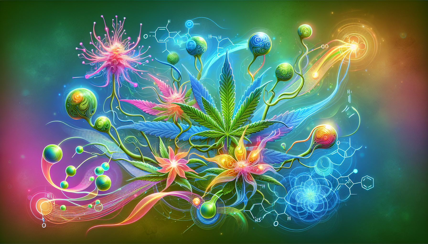 Grafik, die die Wirkung von H4CBD Blüten auf das menschliche Endocannabinoid-System darstellt.