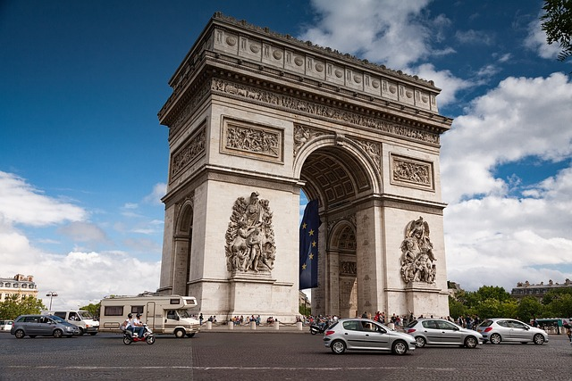 arc de triomphe, paris, landscape