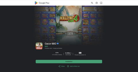 Figure 1: Landing page impersonating a legitimate game