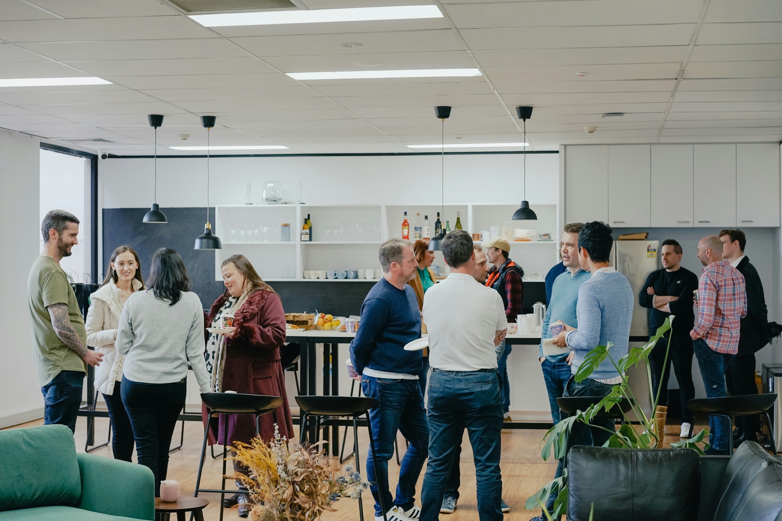Real estate investors, agents, and wholesalers meet up at a networking event in their city.