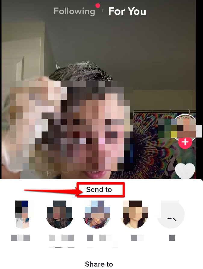 How to send a video to another TikTok user