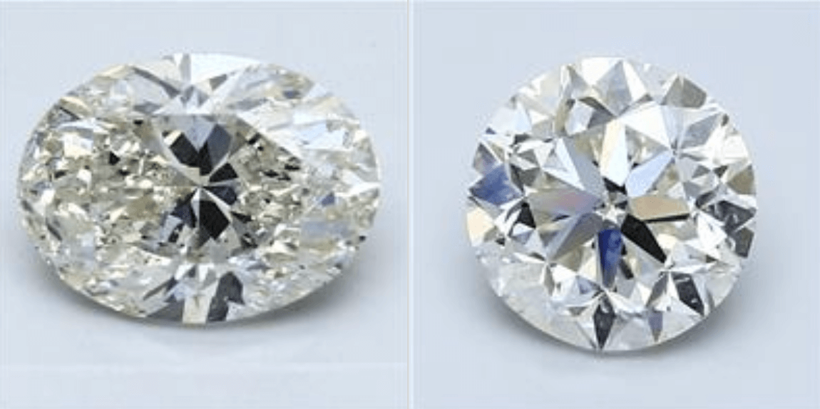 Round diamond vs oval diamond shape
