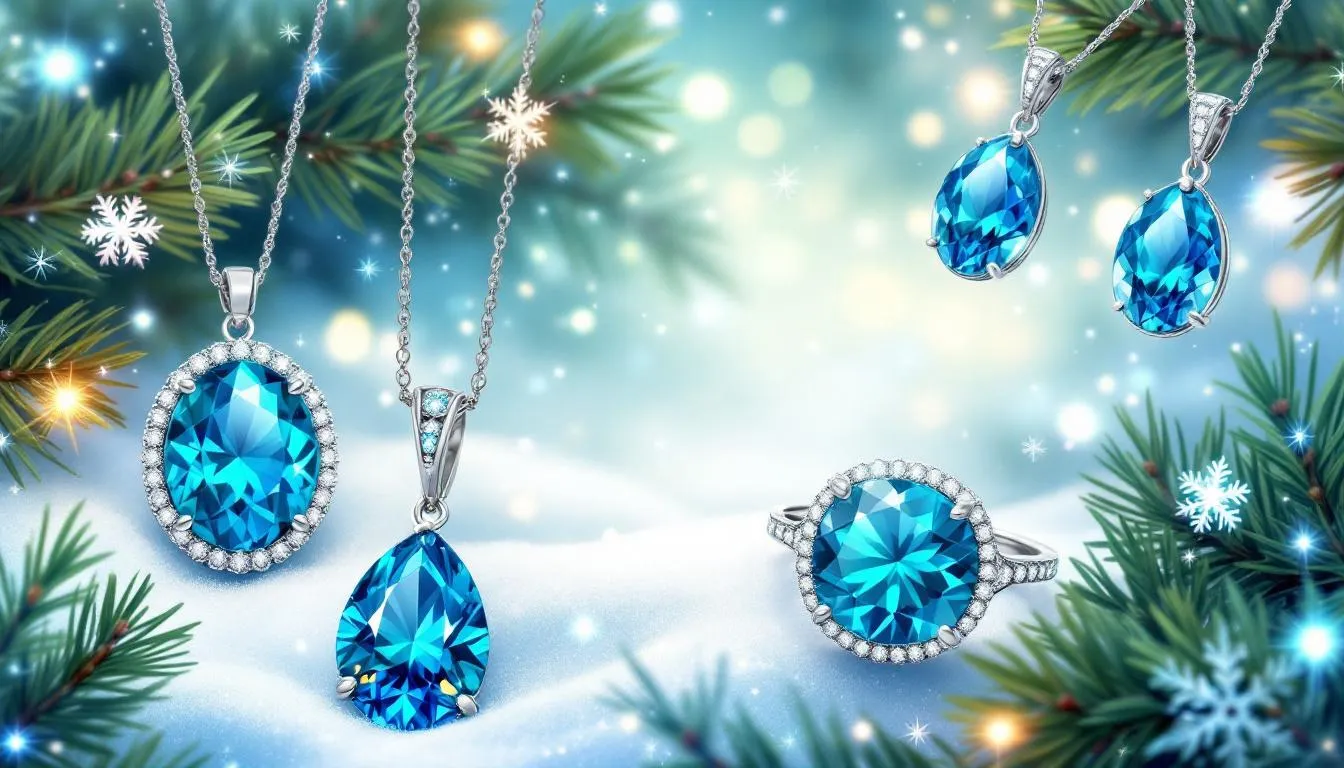 Elegant December birthstone jewelry pieces.