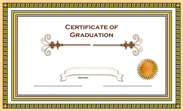 certificate, graduation, border