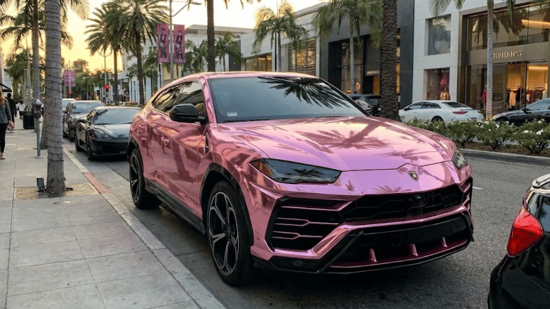  a chrome pink suv