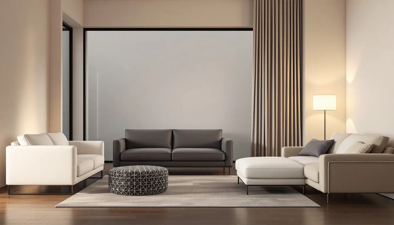 A selection of 3 seater sofas in different colors.