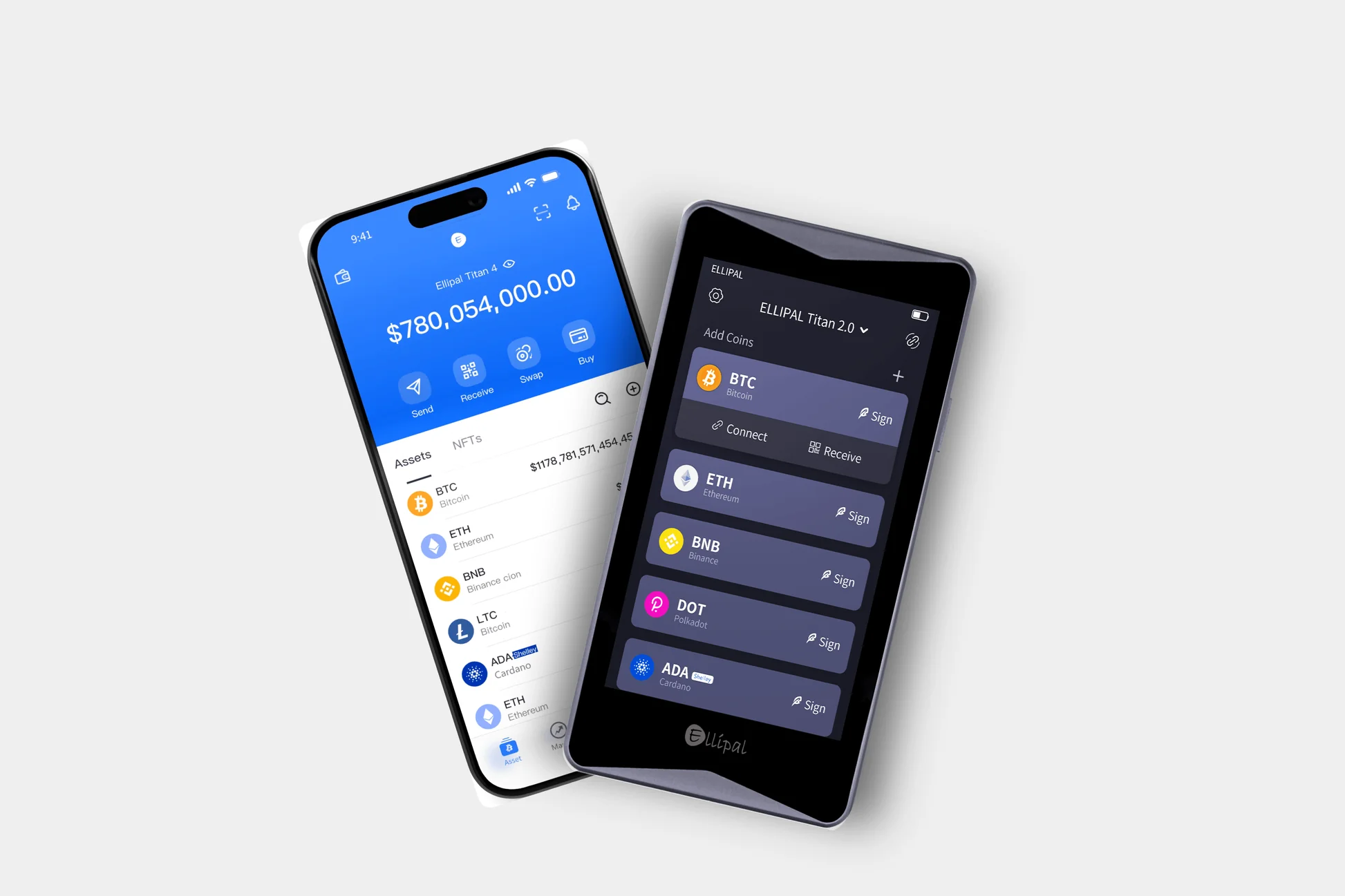 The ELLIPAL Titan 2.0 cold wallet showcasing advanced security features.