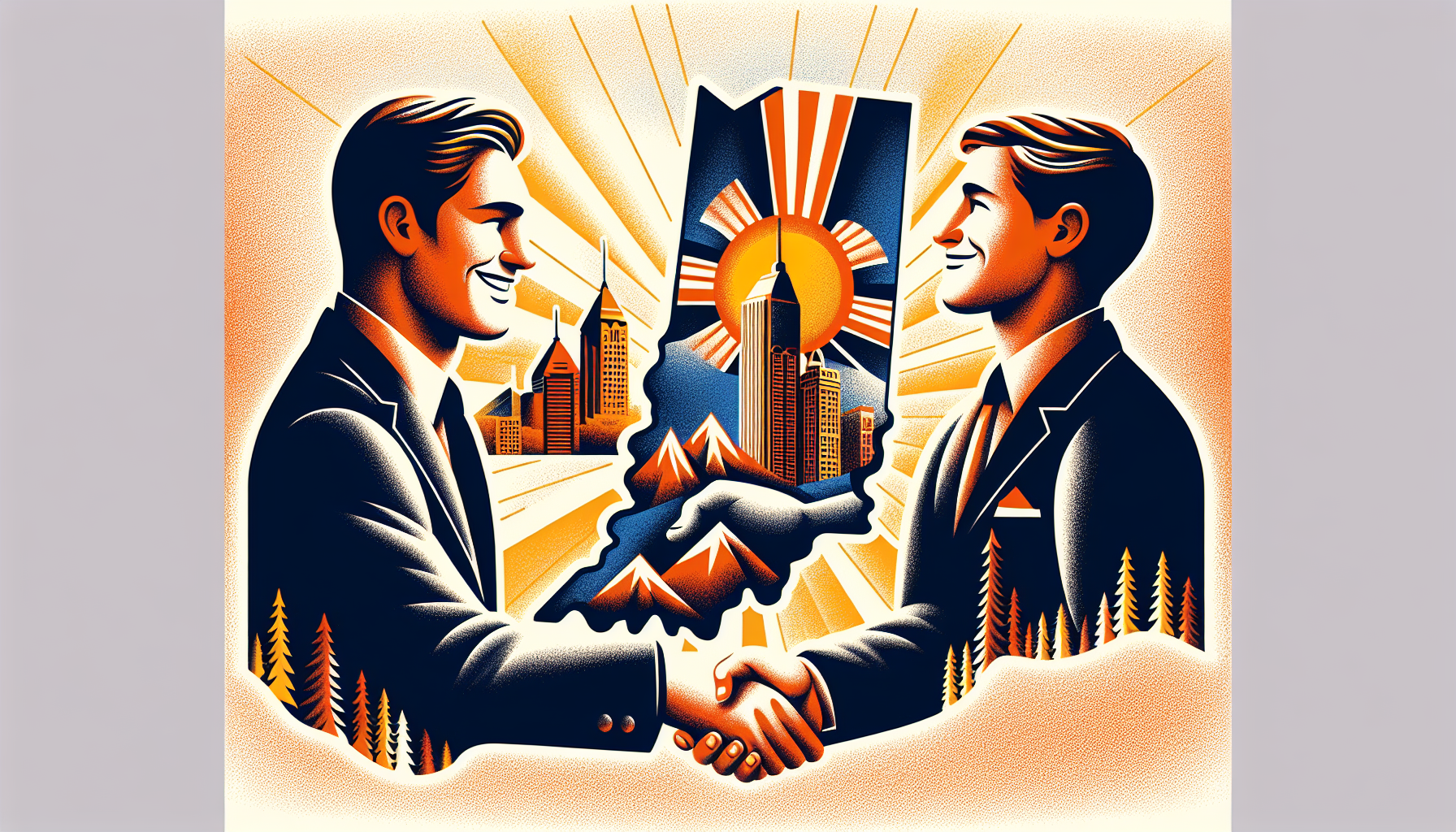 Illustration of a landlord and tenant shaking hands