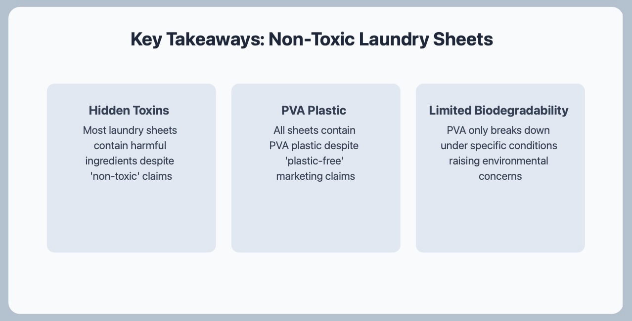 "Best" Non toxic Laundry Sheets Key Takeaways