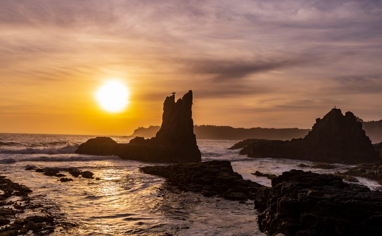 Cathedral Rocks at Jones Beach on new south wales south coast