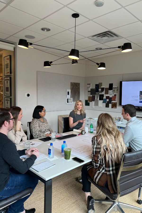 designers gathered for a client presentation