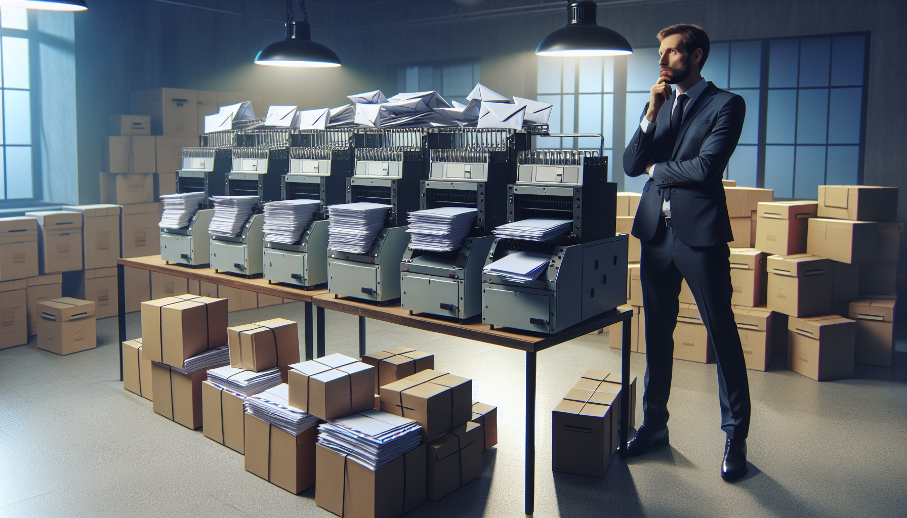 Envelope stuffer machine selection process