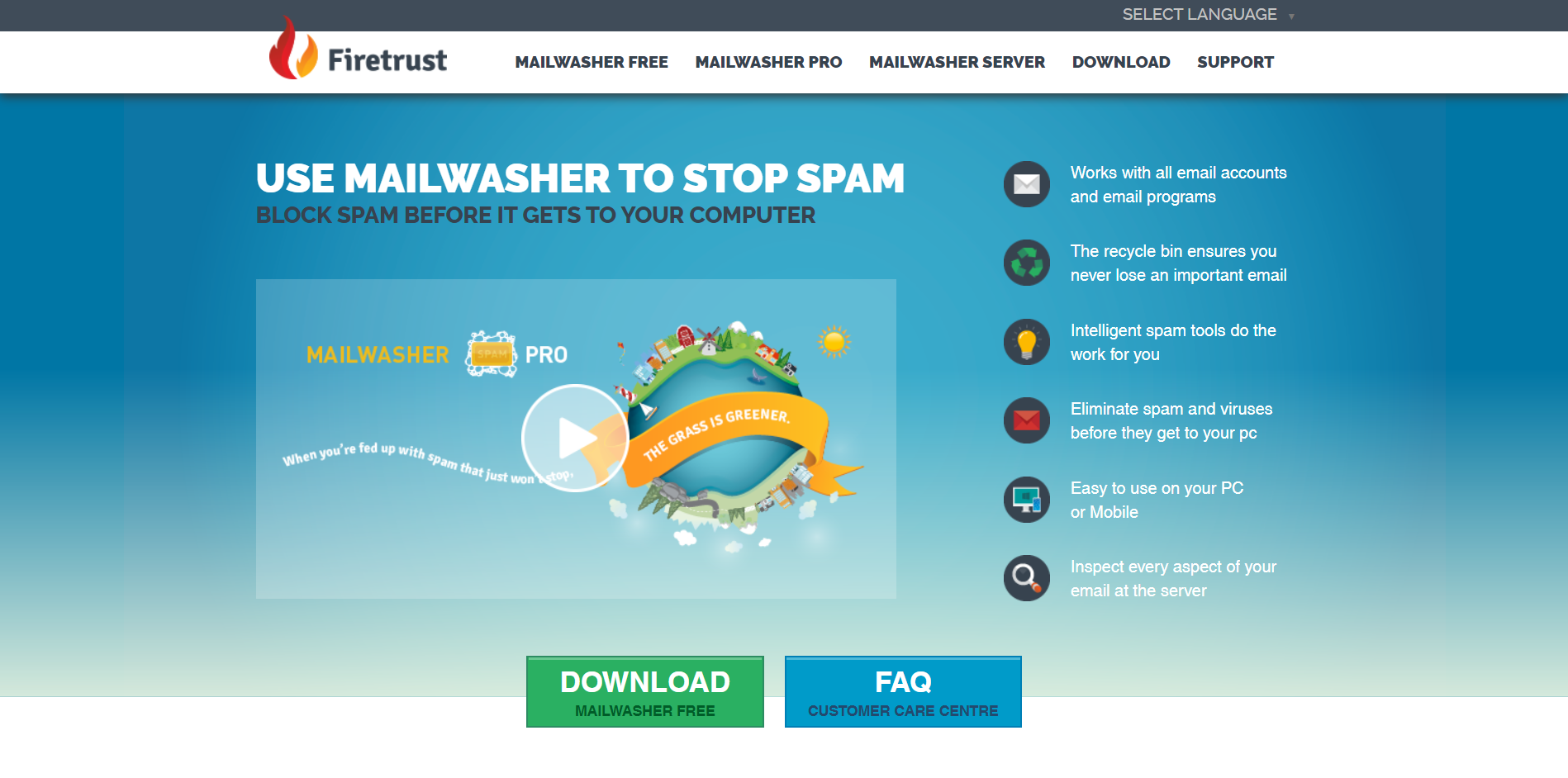 MailWasher main page