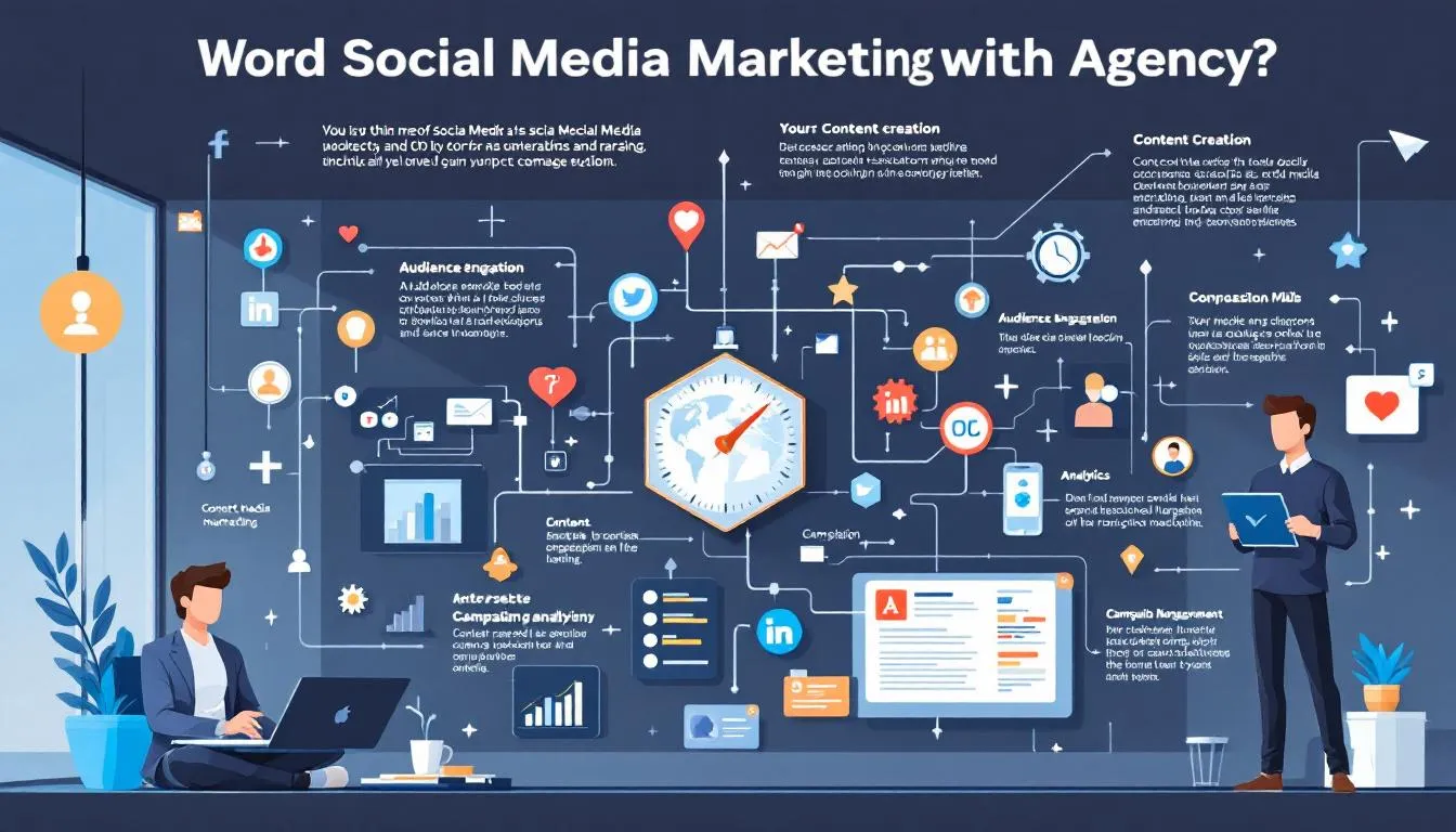 A social media marketing agency specializes in enhancing a brand's social media presence through strategies like community management, content creation, and social media advertising. They work with businesses to engage their target audience and achieve measurable results across various social media channels.