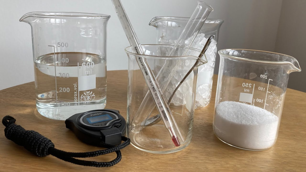 At-home experiment with saltwater for freezing point depression