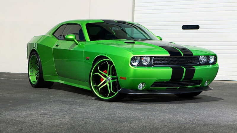 Glossy green wrapping gives sleekness to a vehicle