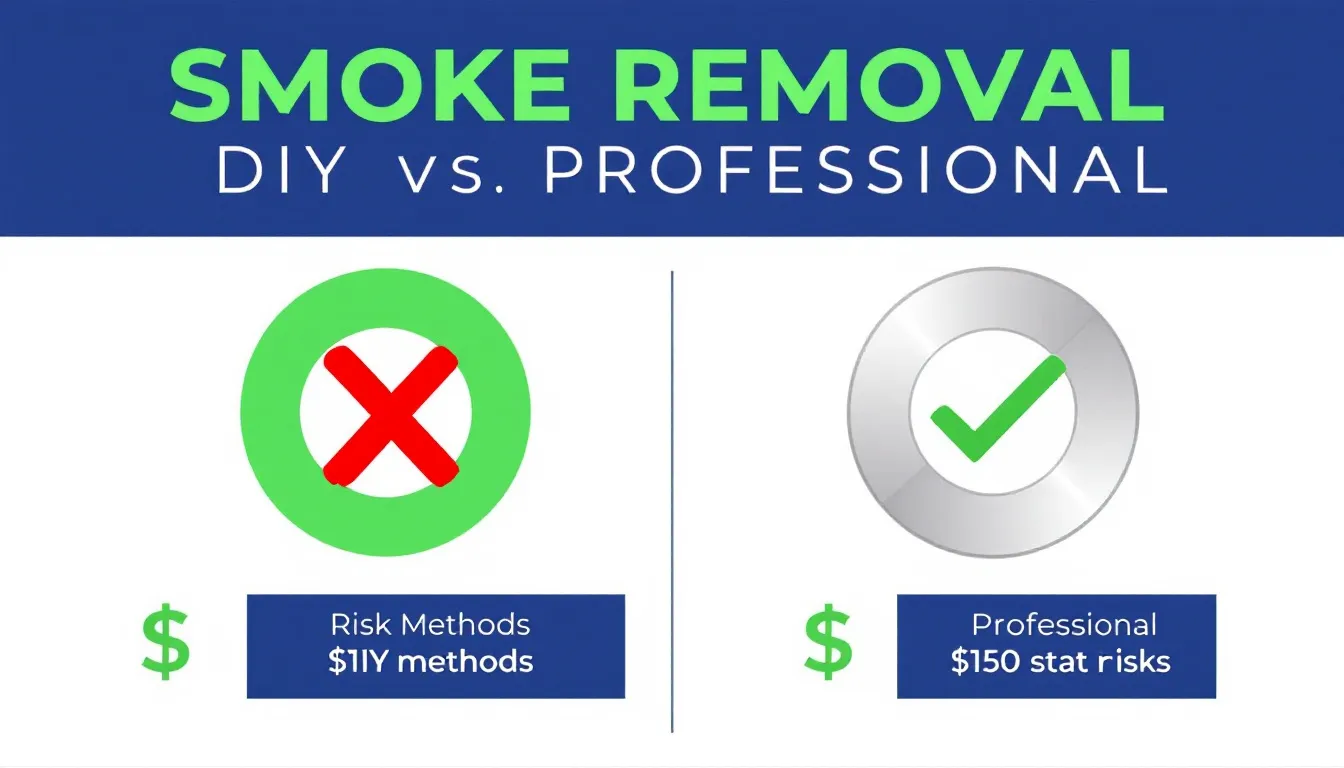 Comparison between DIY methods and hiring professionals for smoke removal.