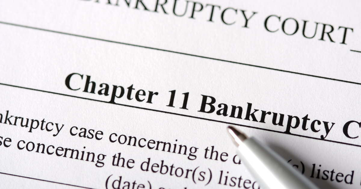 Image of a business reorganizing debt under Chapter 11 bankruptcy.