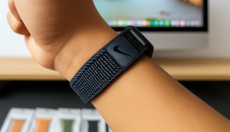 Nike band apple watch series 11 with hook and loop fastener