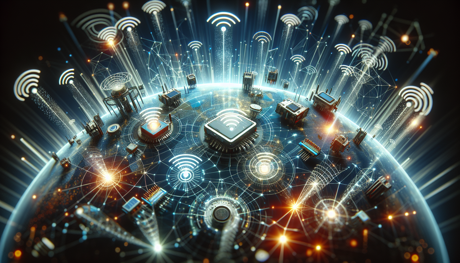 Illustration of wireless and networking components