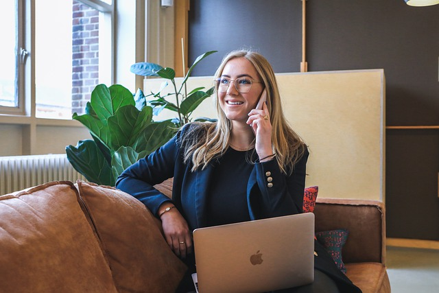 femme, bureau, entreprise