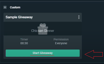 start giveaway streamlabs