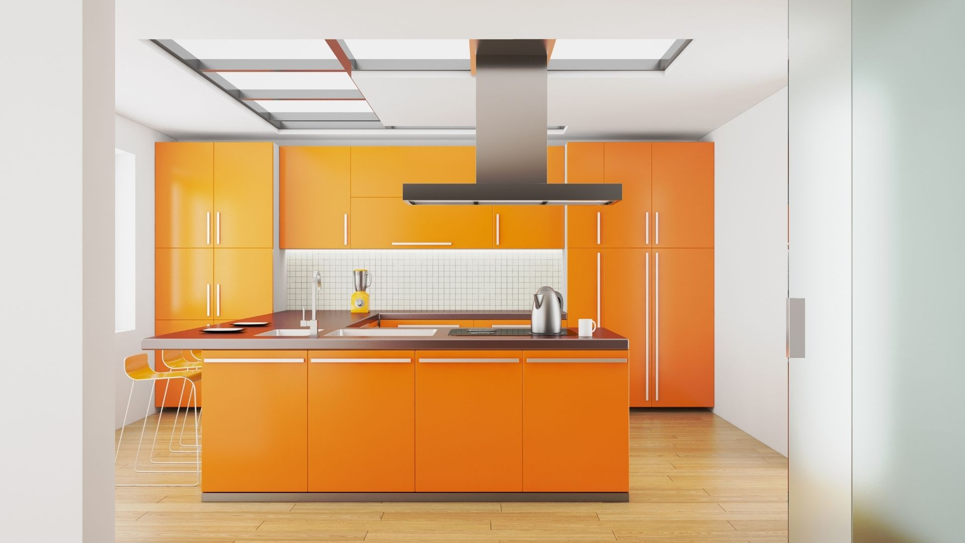 Bold and vibrant colors in a kitchen design