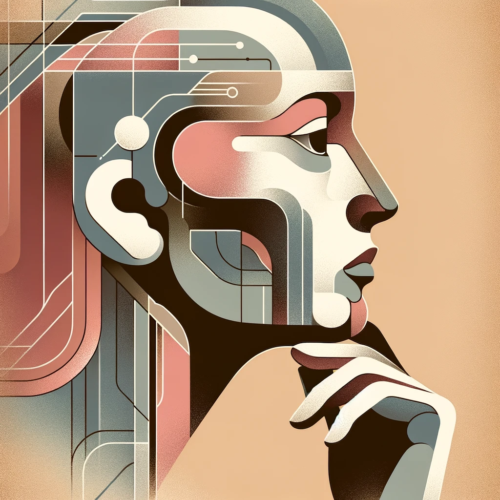 AI thinking illustration