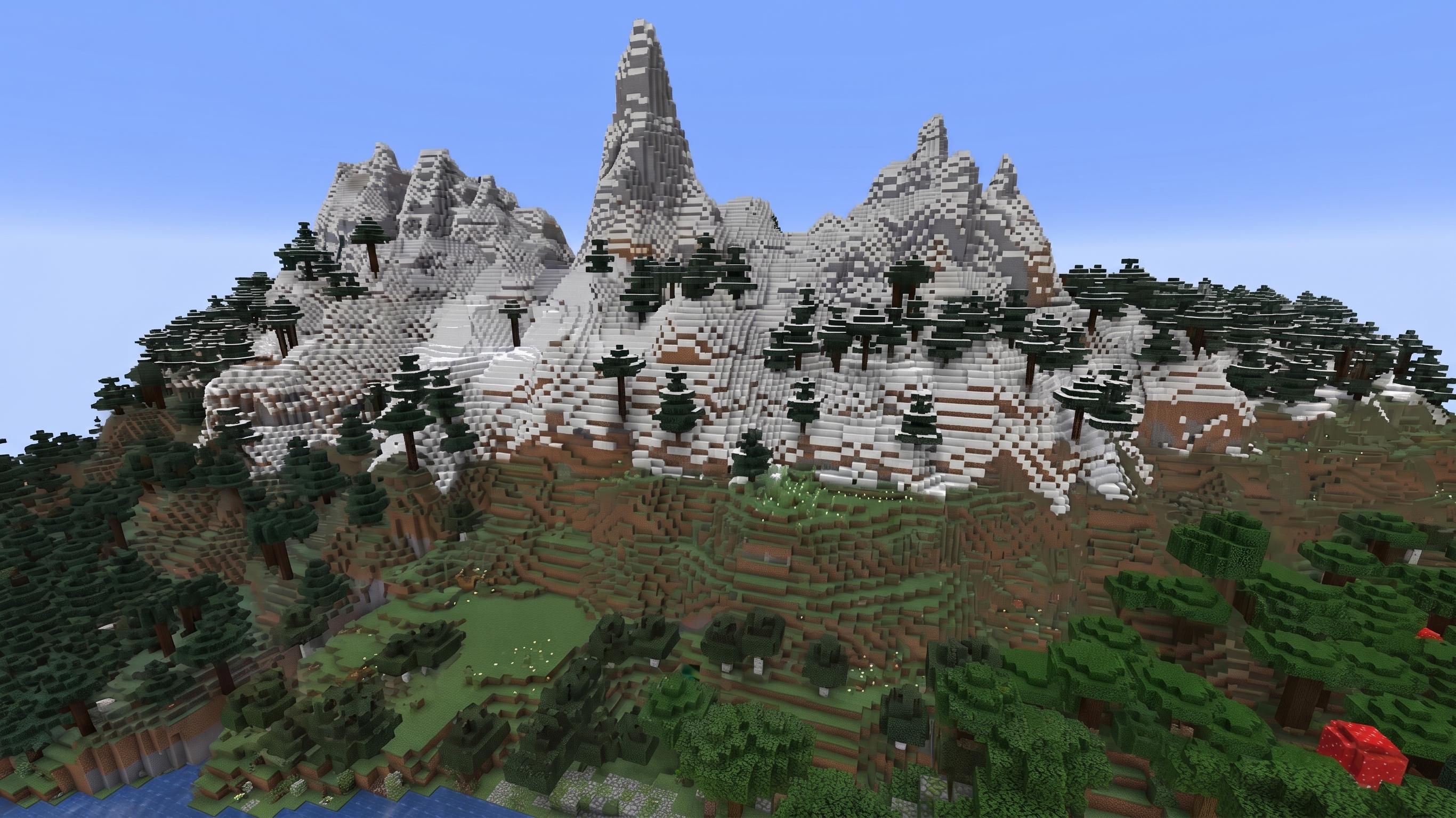The Mountainside Survival Start Minecraft seeds