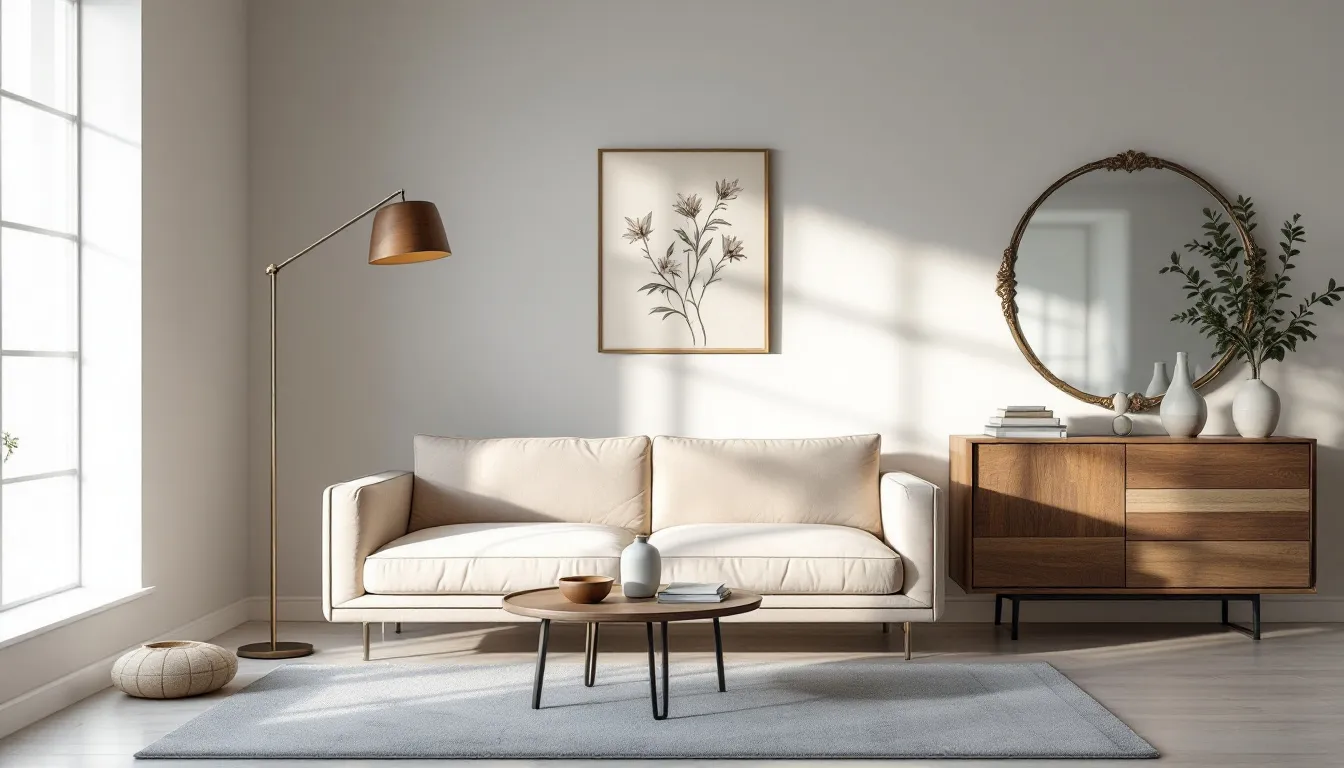 A cozy bedroom showcasing various interior design styles.