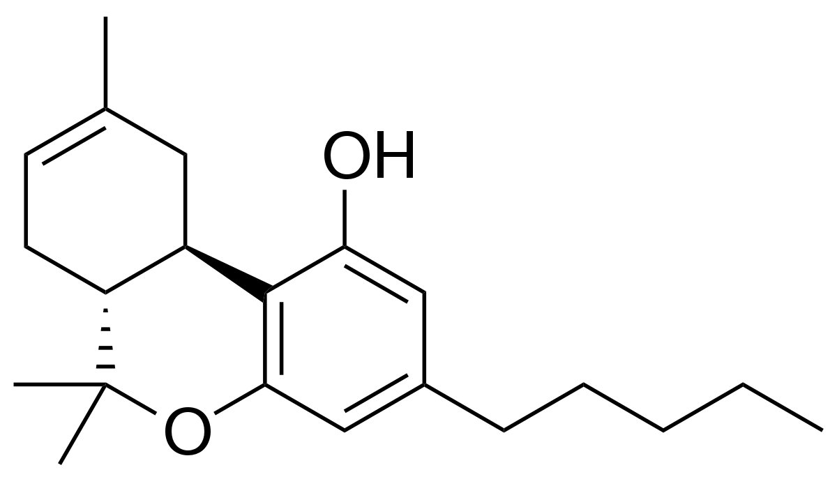 Chemical Structure for Delta 8 THC