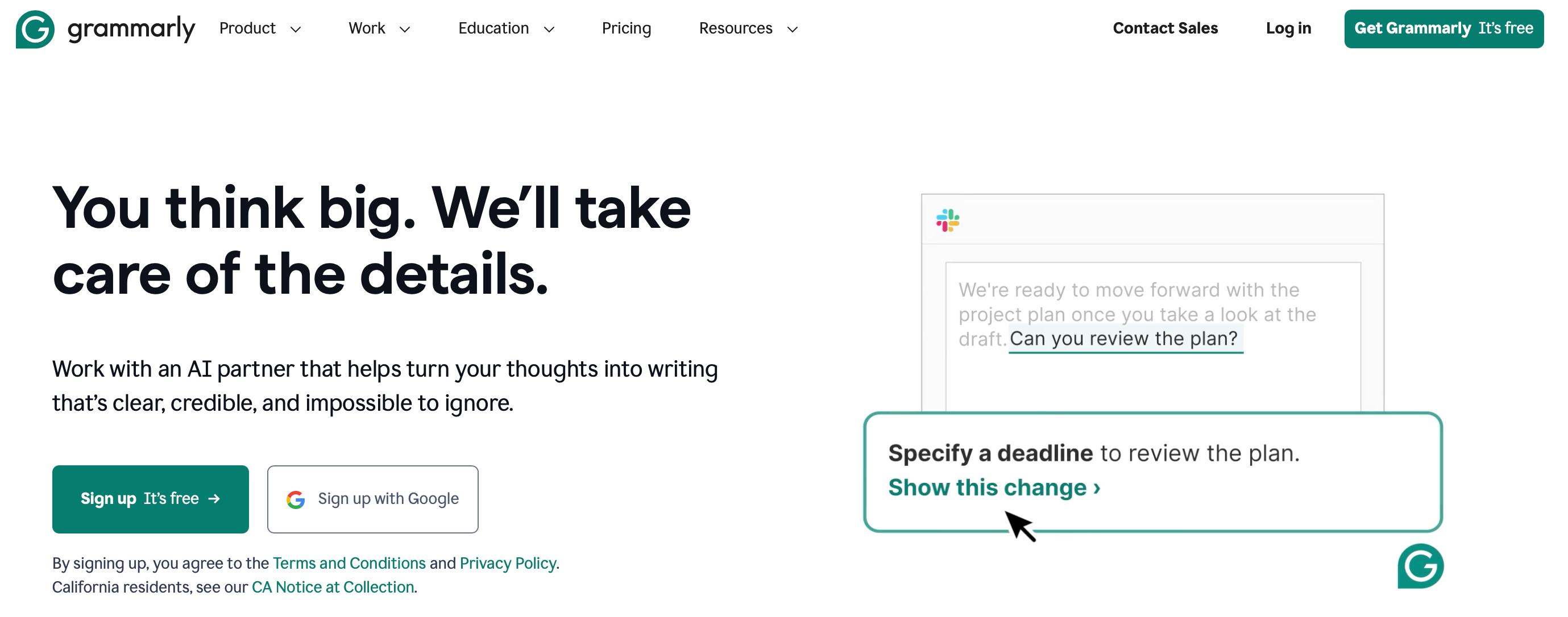 ai tools for dropshipping - grammarly