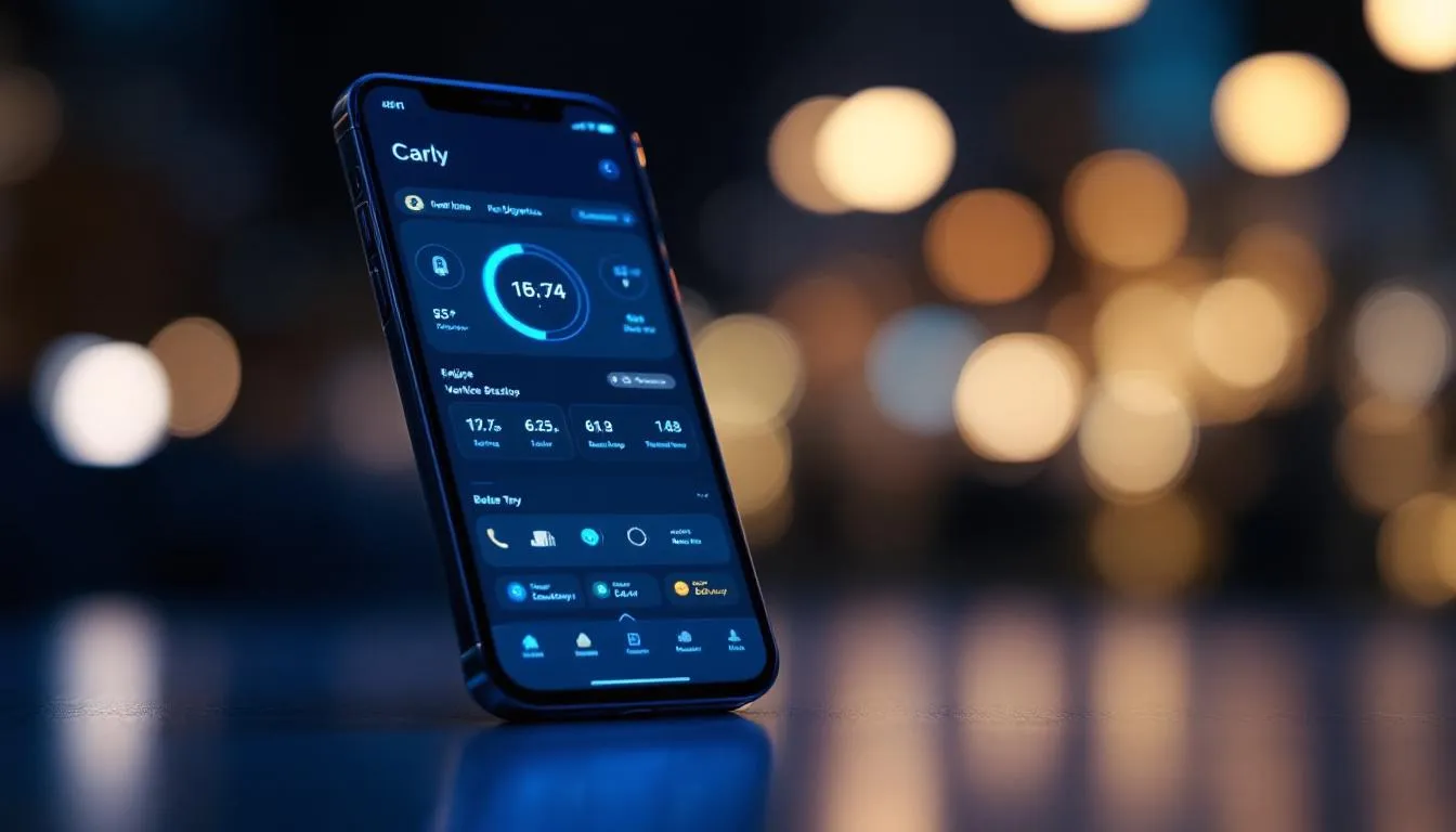 Die Carly App auf einem Smartphone, die Vorteile zeigt.