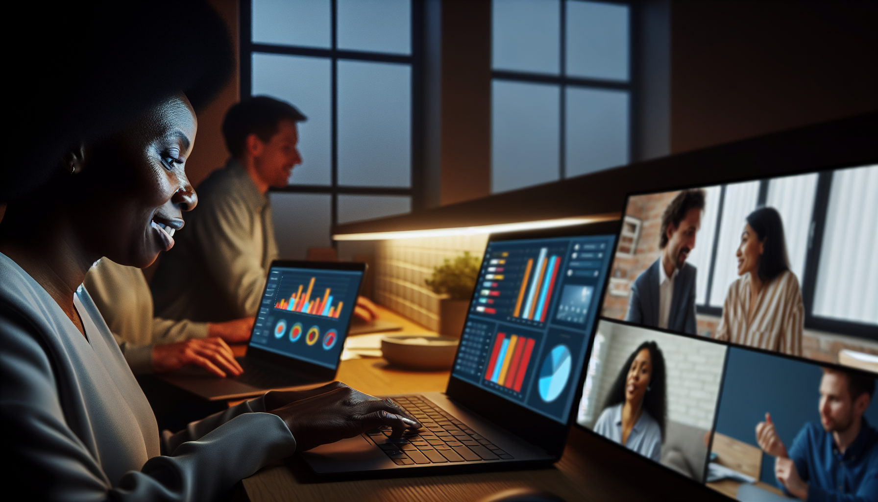 Photo of remote work setup with unified communications