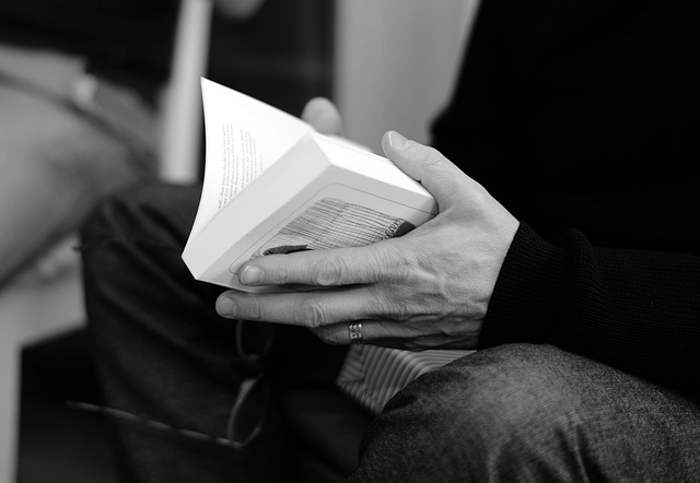 book, read, hands