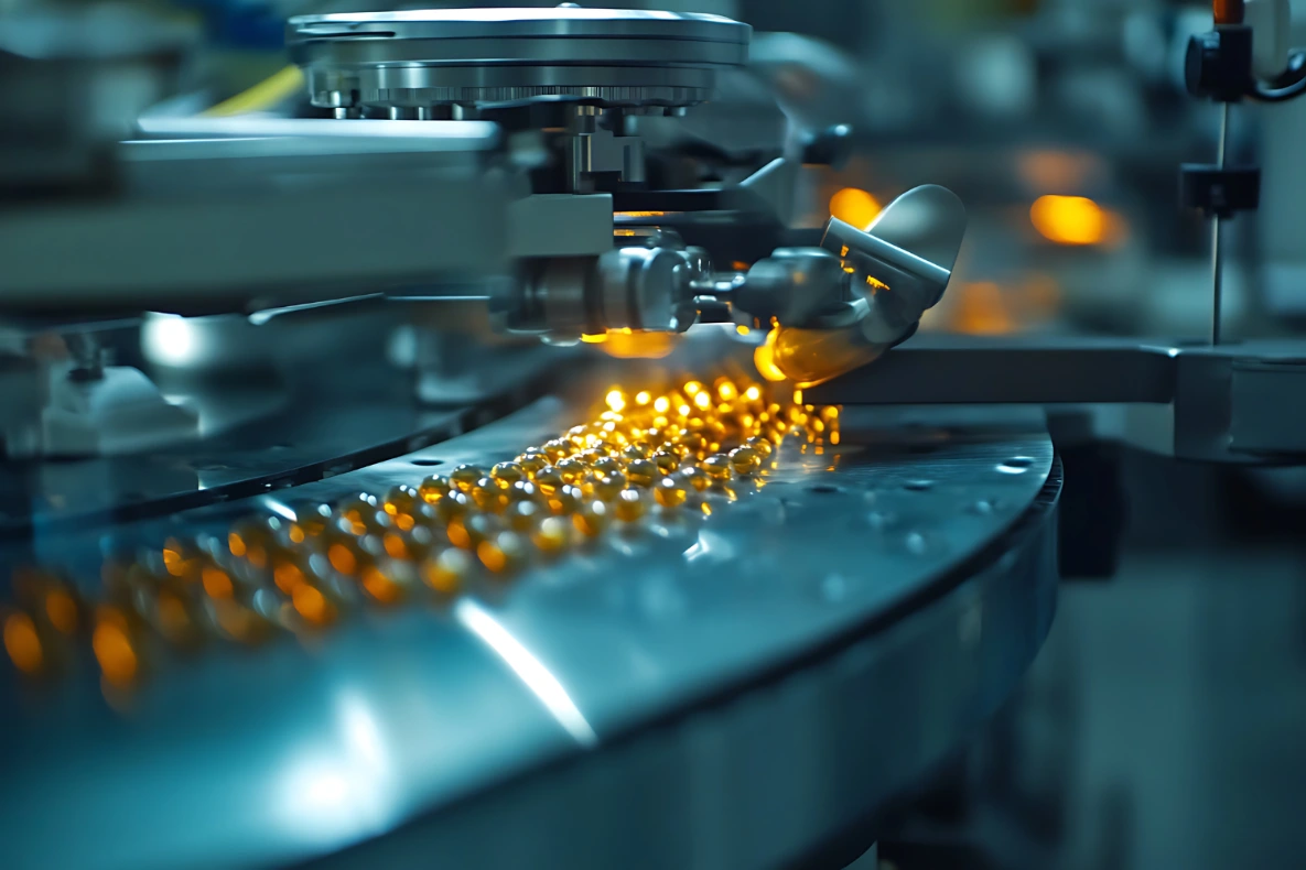 An automated machine of a capsule manufacturer.