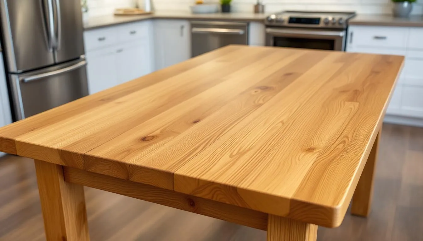 A stunning natural oak dining table features unique grain patterns and warm honey tones, embodying the natural beauty and elegance of solid oak furniture. This piece serves as a perfect centrepiece for any dining room, showcasing both style and durability.