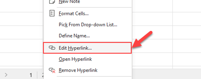 Select Edit Hyperlink from the context menu