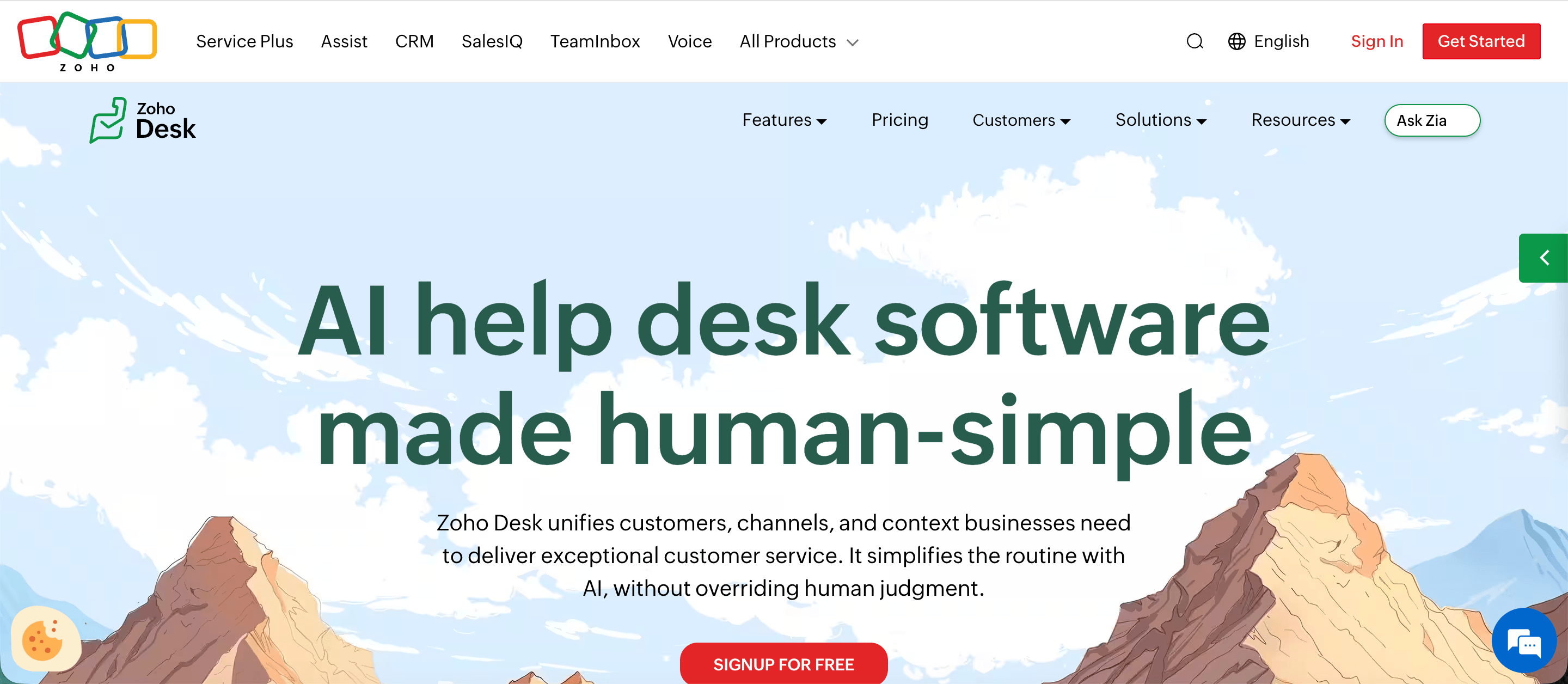 AI customer service solutions - Zoho Desk